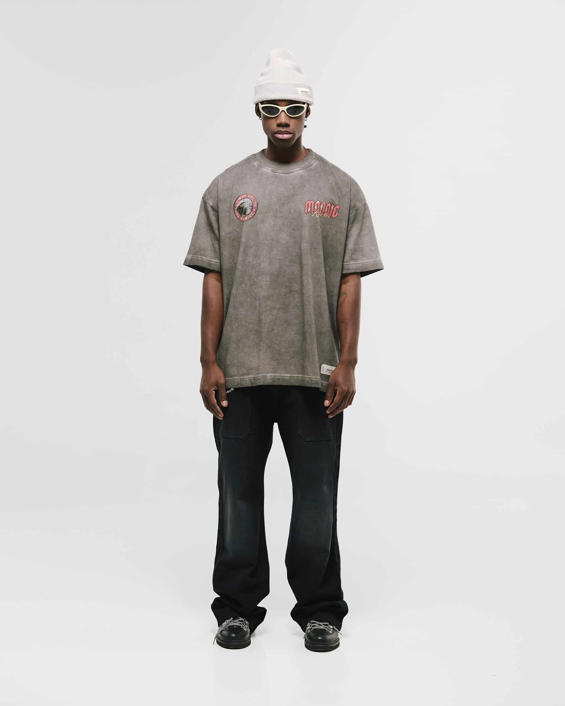 Camiseta Oversized Monoic Eagle - Gris Desgastado - miniatura 5