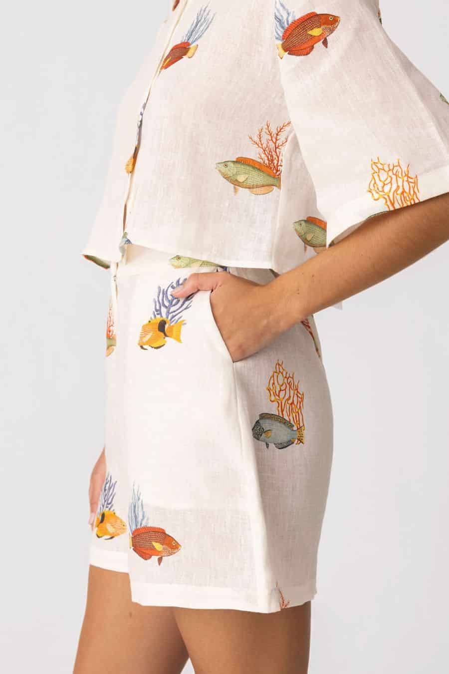 Women's linen short nemo - miniatura 6