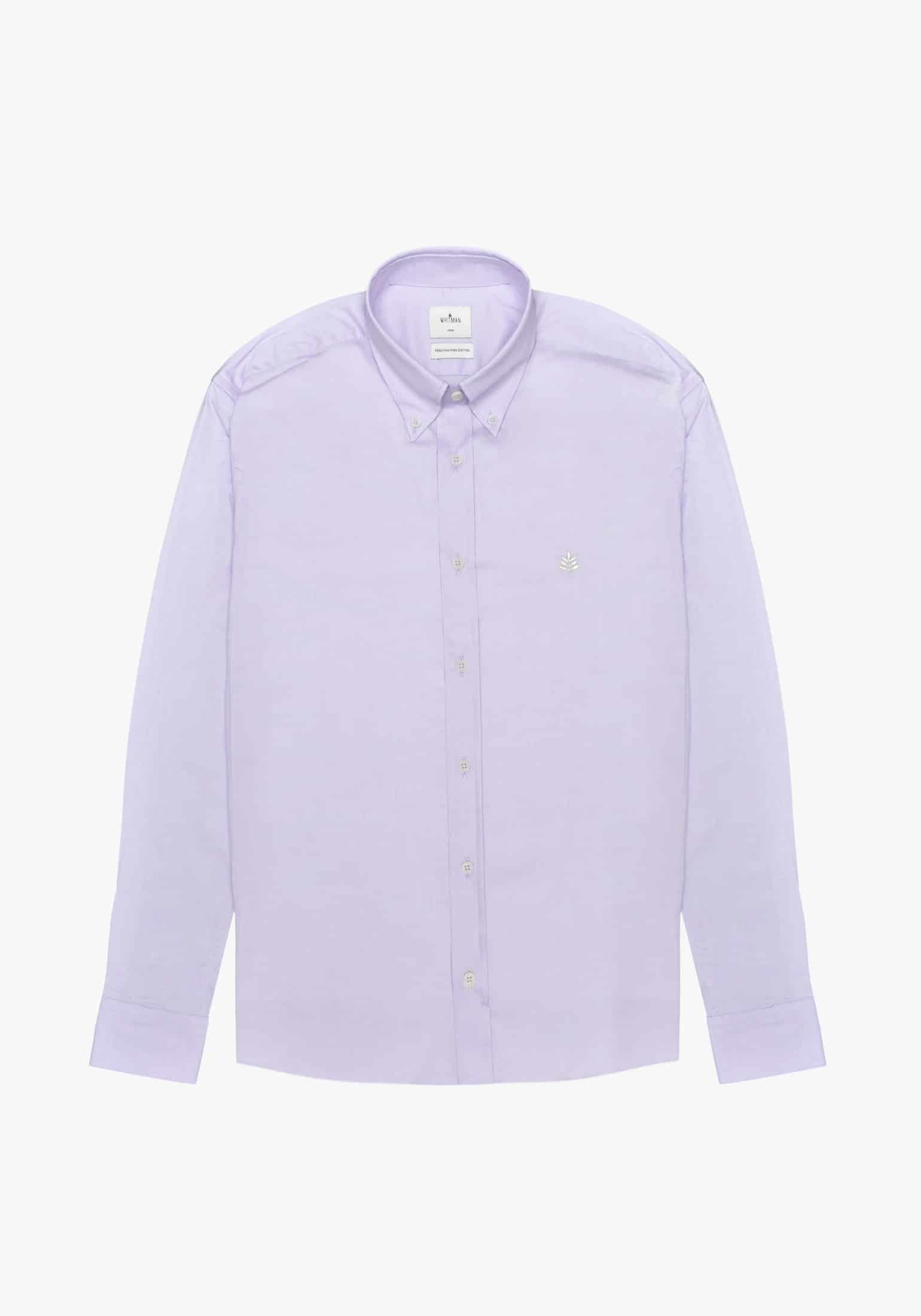 Camisa Lila Cuello Button Down L-Atn - miniatura 1
