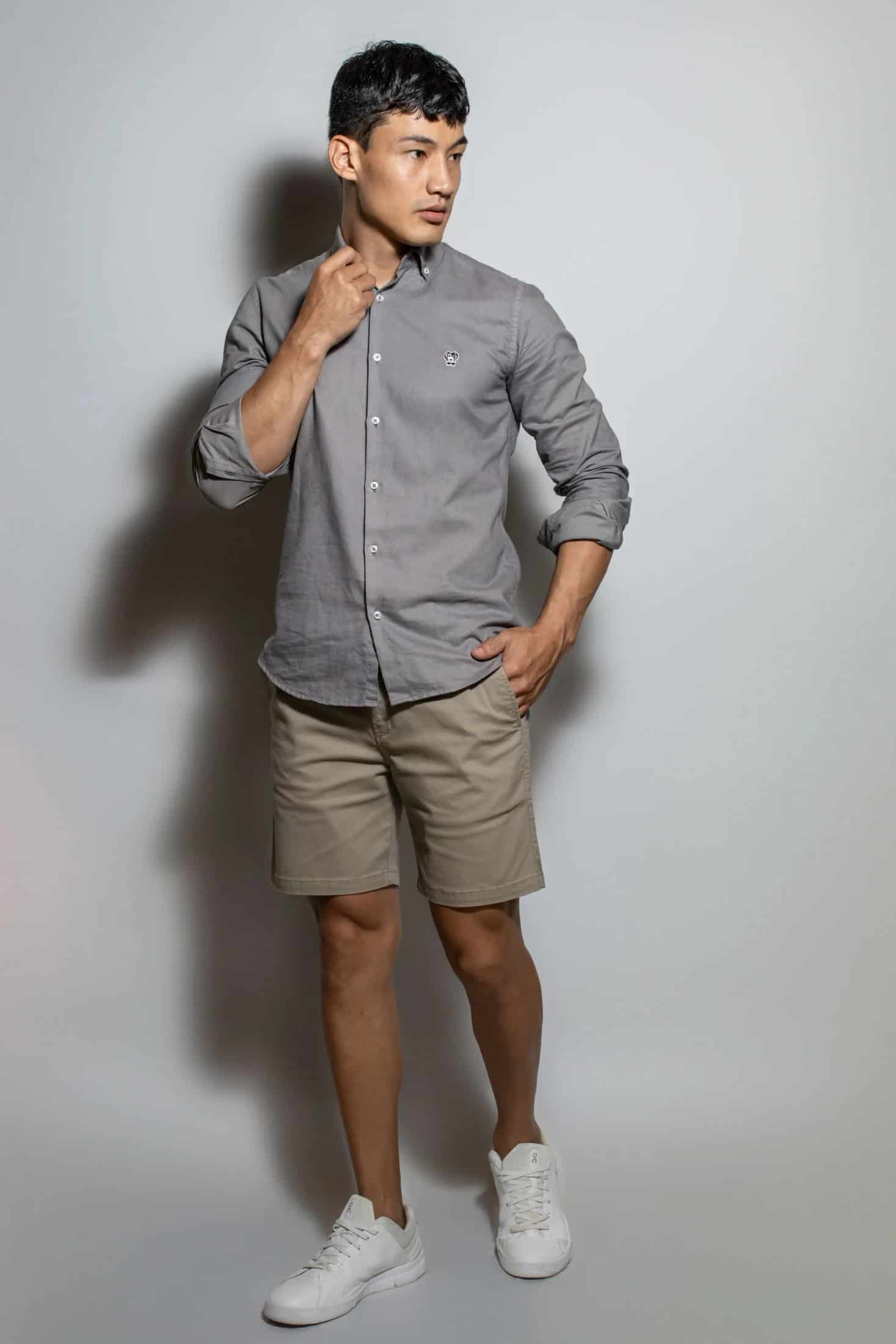 Camisa Antimanchas Popelina Gris Oscuro - Talla Slim - miniatura 2
