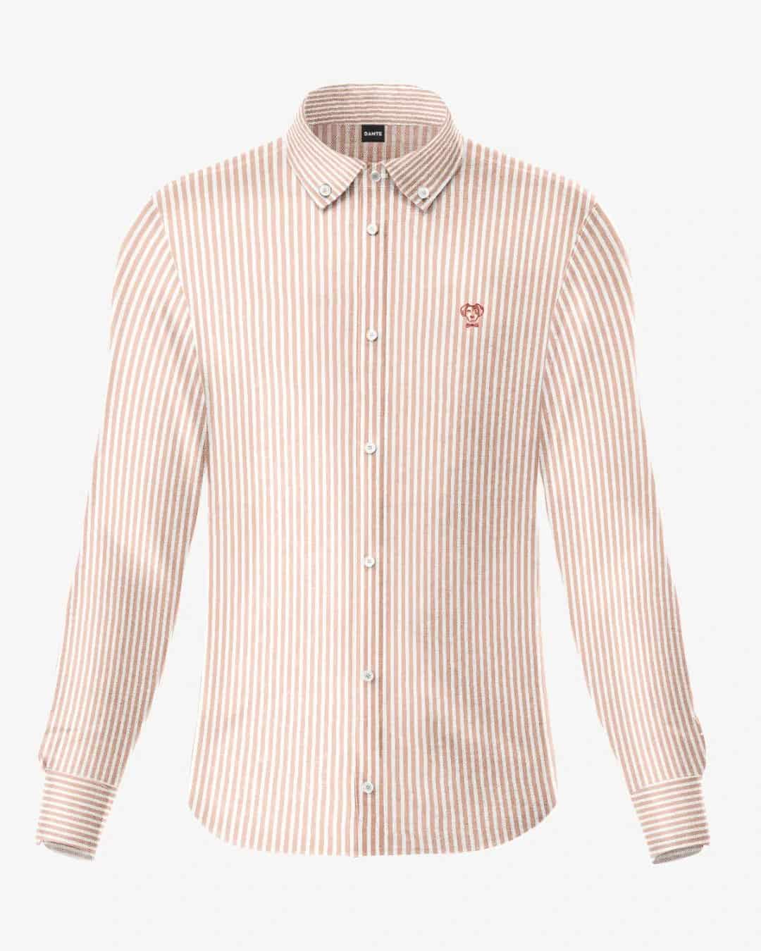 Camisa Antimanchas Oxford Rayas Coral - miniatura 7
