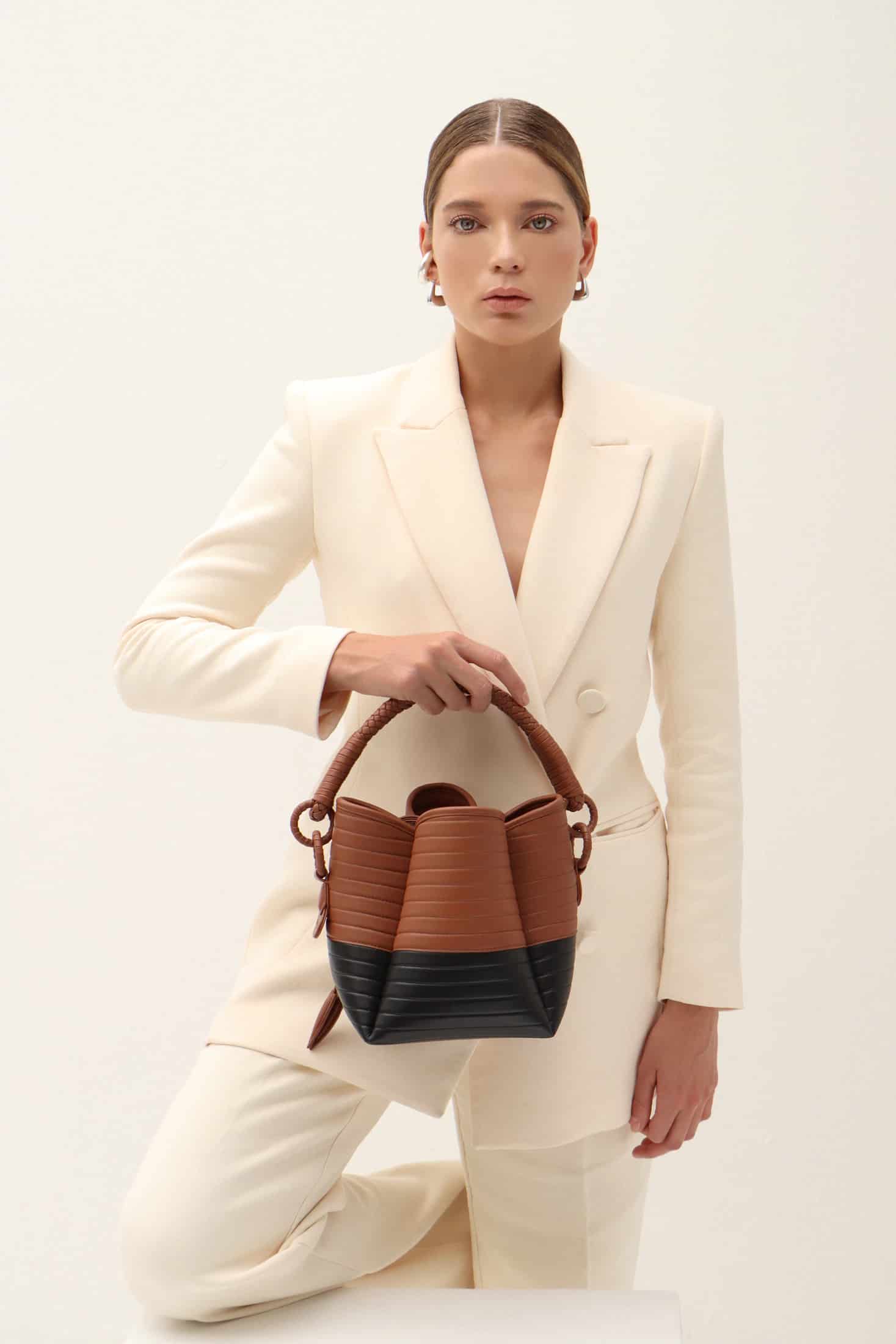 Tulip Oxford Bag, Black & Brandy - miniatura 2