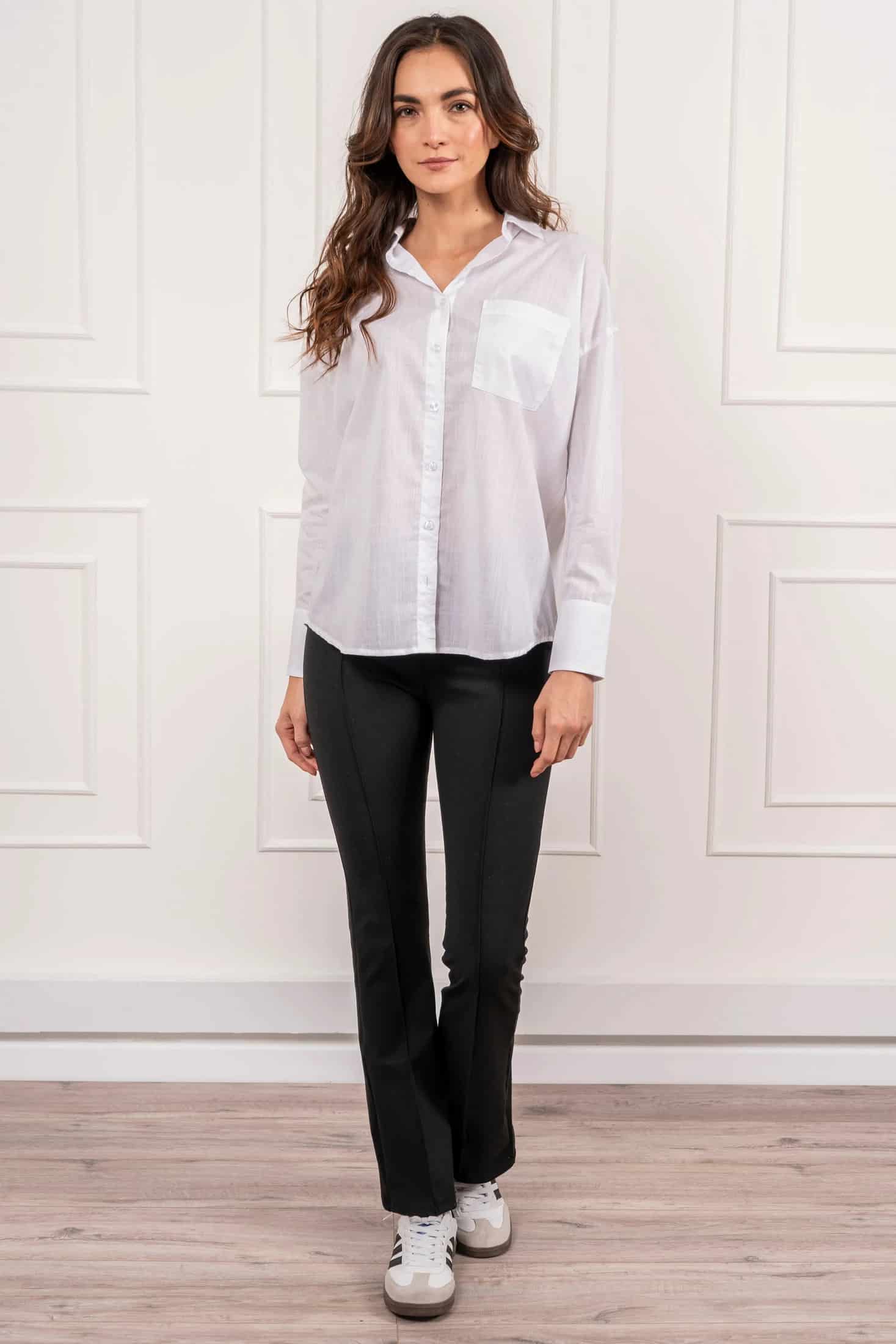 Pantalón Flare Leg Mujer Negro - miniatura 3