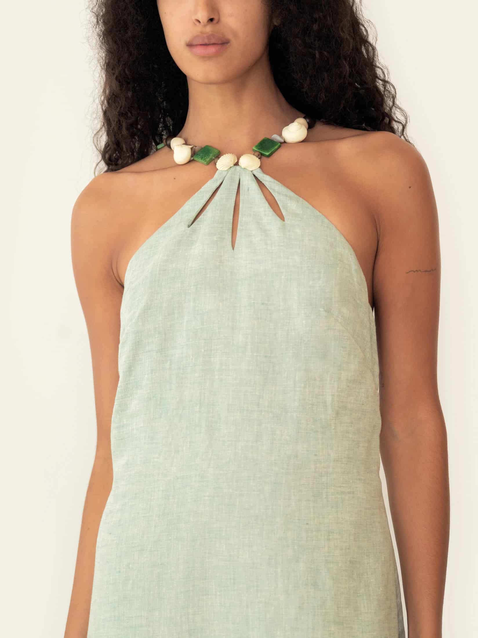 DAKOTA DRESS SEAFOAM GREEN - miniatura 4