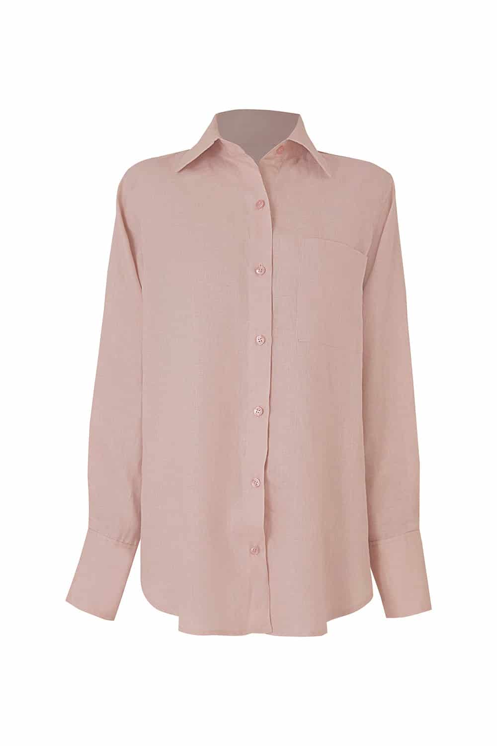 Camisa New Giorgina Rosa lino - miniatura 1
