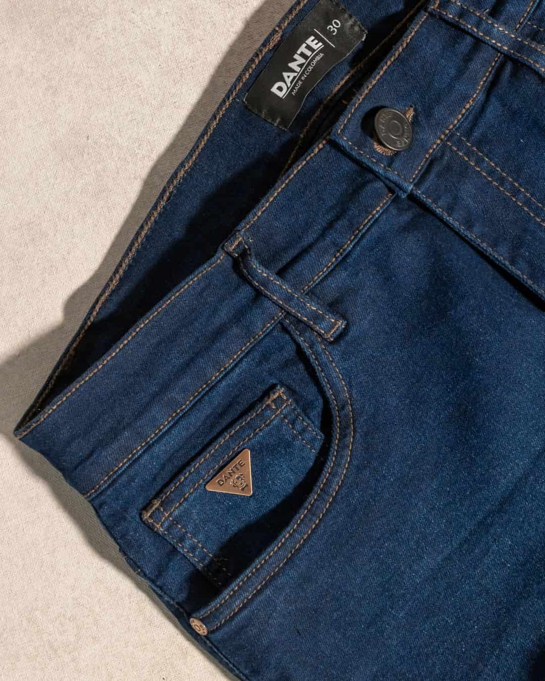Jean Elastico Azul Oscuro Clasico Vintage - miniatura 8