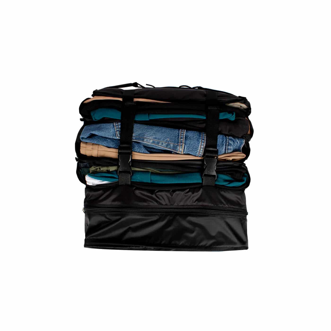 Cubos Organizador de viaje Acordeon 5 compartimientos Light Negro - miniatura 3