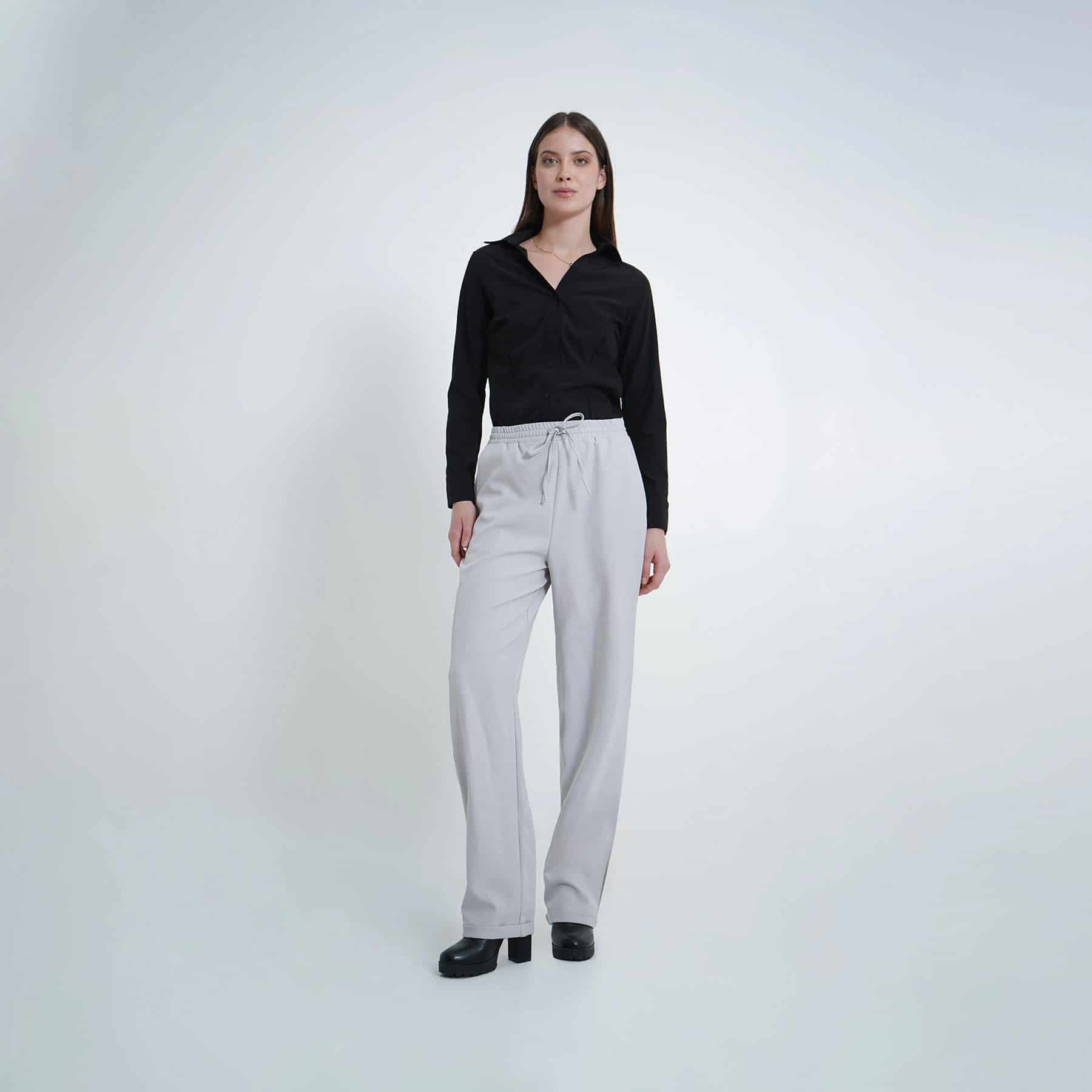 Pantalón recto con elastico y cintura - miniatura 2
