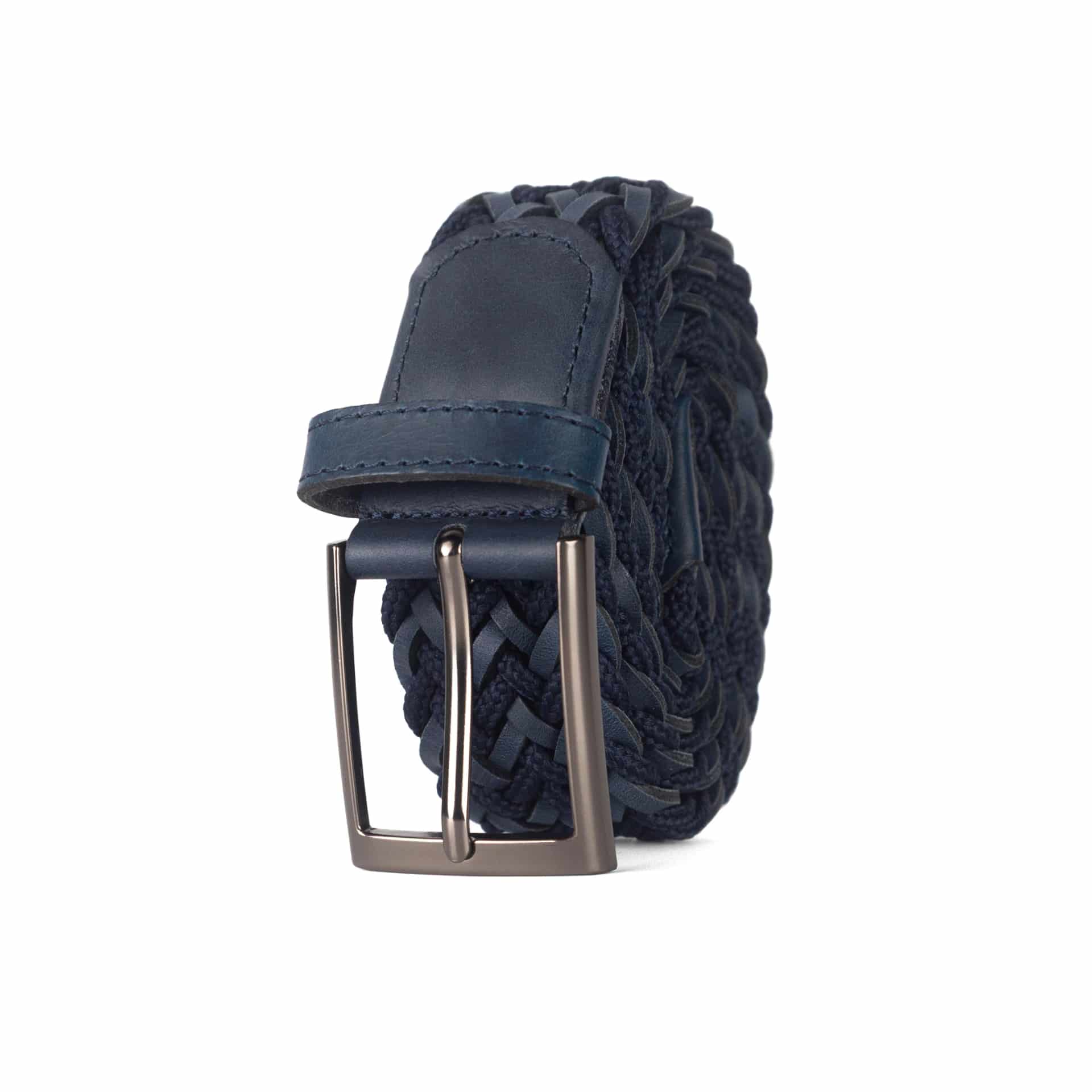 CINTURÓN LEATHER FUSION Azul/negro - miniatura 3
