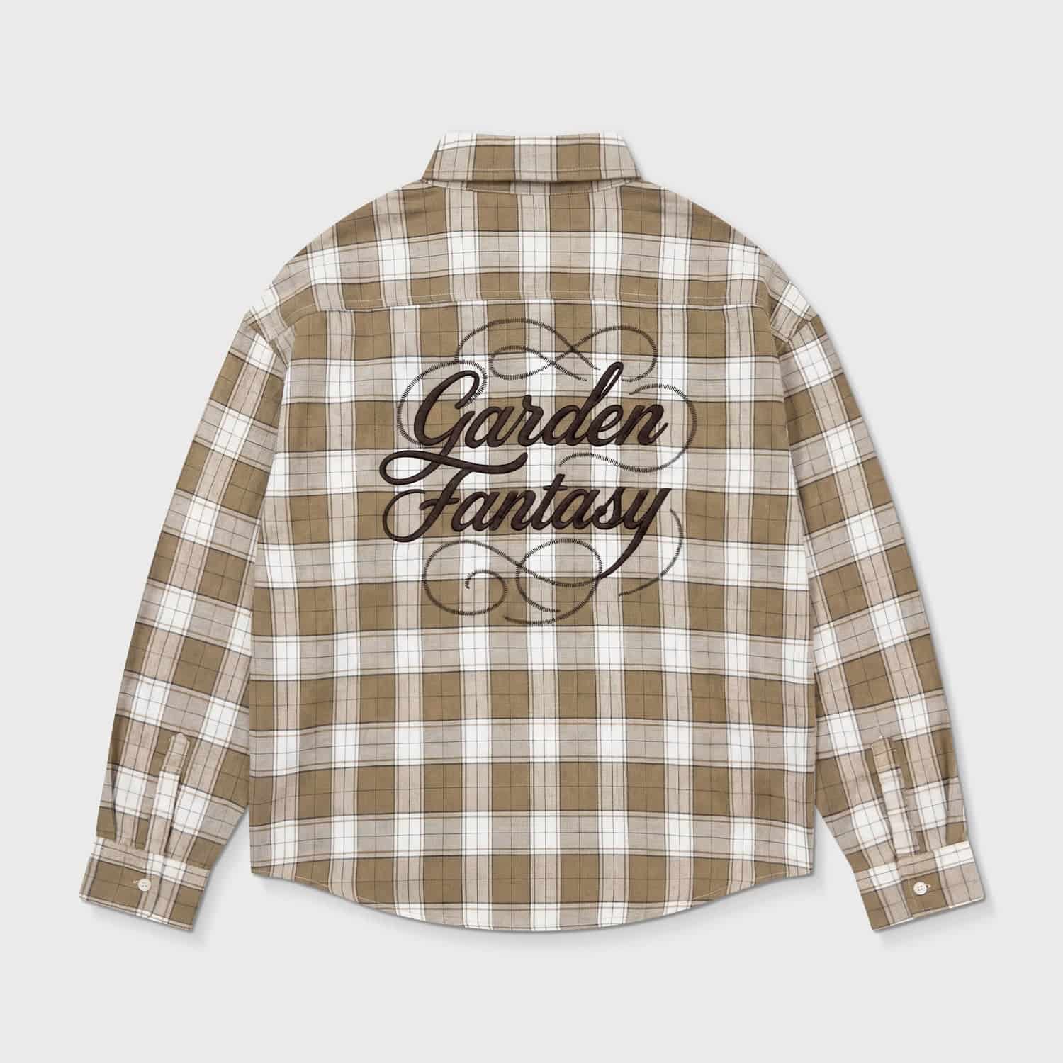 Garden Plaid Shirt - Cream - miniatura 1