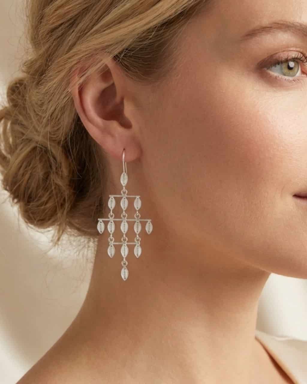 Maxi Aretes Petalos en filigrana - miniatura 2
