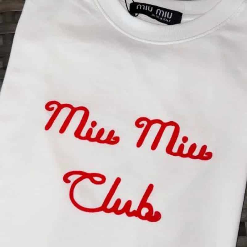 CAMISA MIU MIU LETRA ROJA - miniatura 3