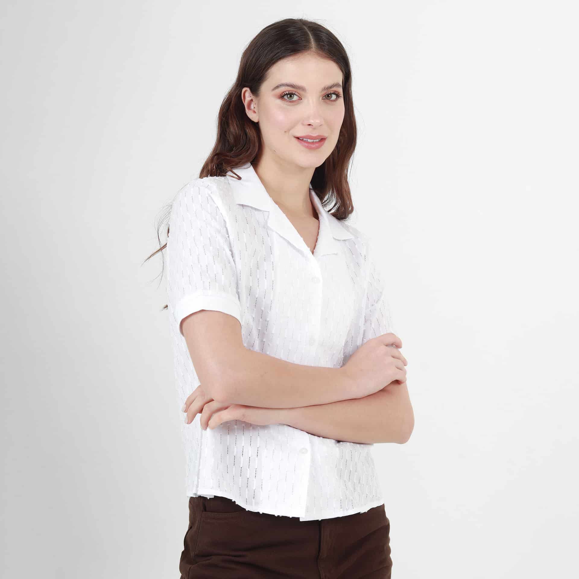 Blusa Cuello Sport Manga Corta - miniatura 1