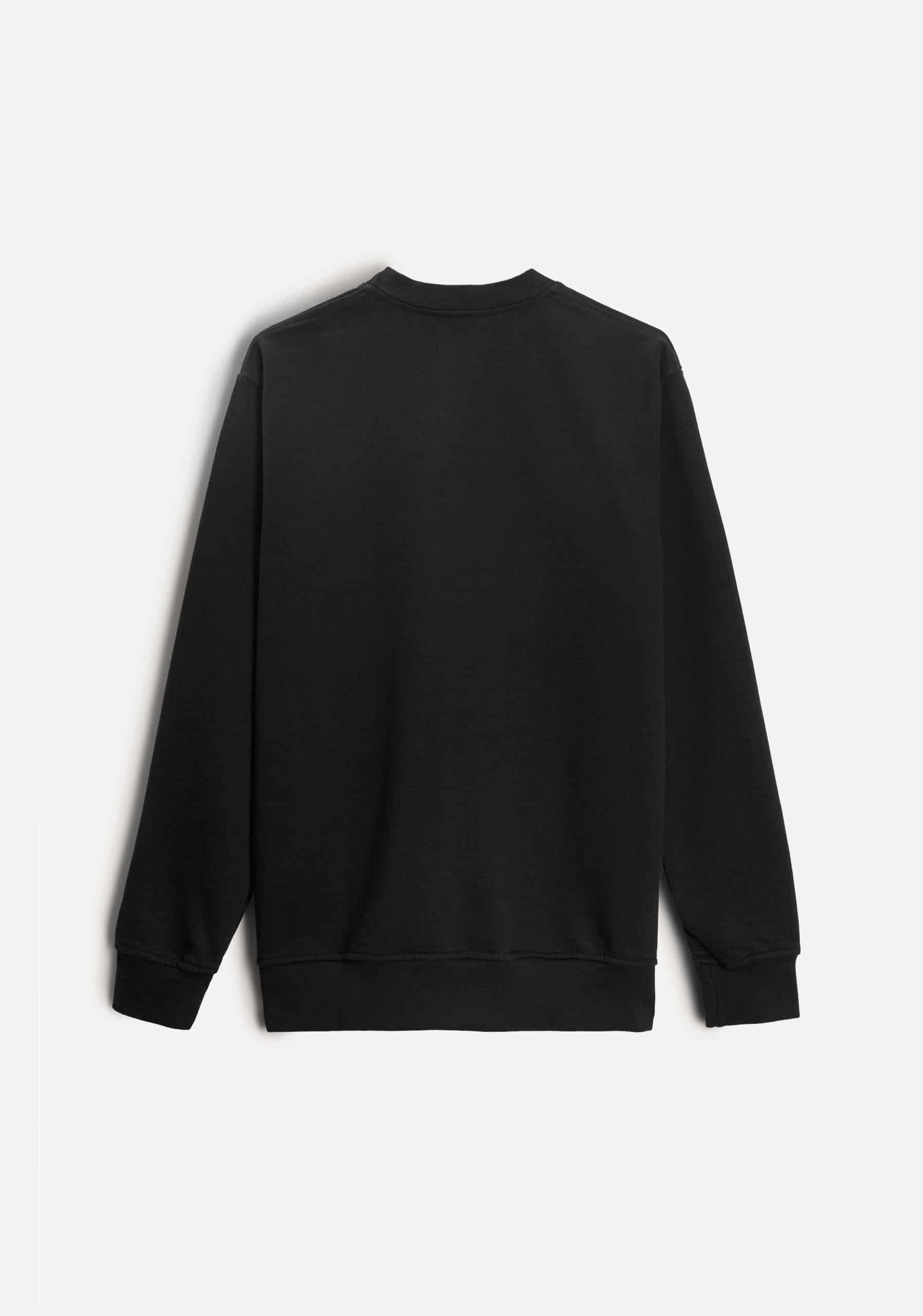 Buzo H Crew Neck Unicolor Negro - miniatura 4
