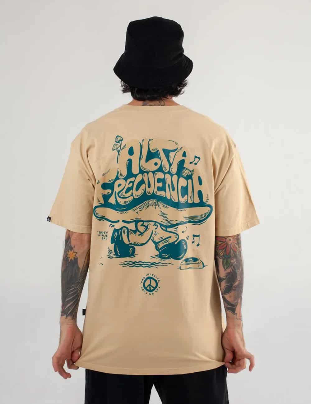 Camiseta Oversize Alta Frecuencia Arena Hombre - miniatura 2