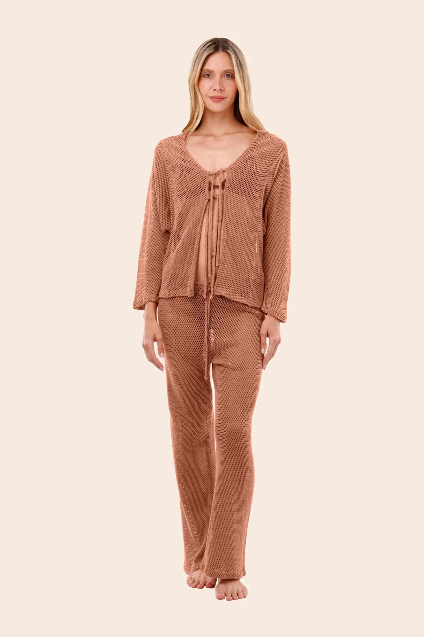 Salmon Mesh Malla Ritual Shirt - miniatura 8