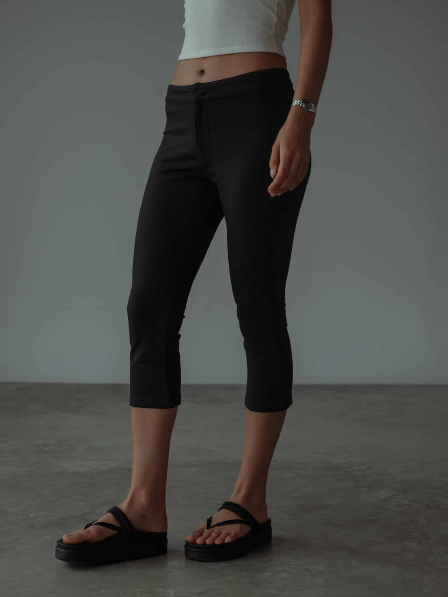BASIC CAPRI PANT - BLACK - miniatura 7