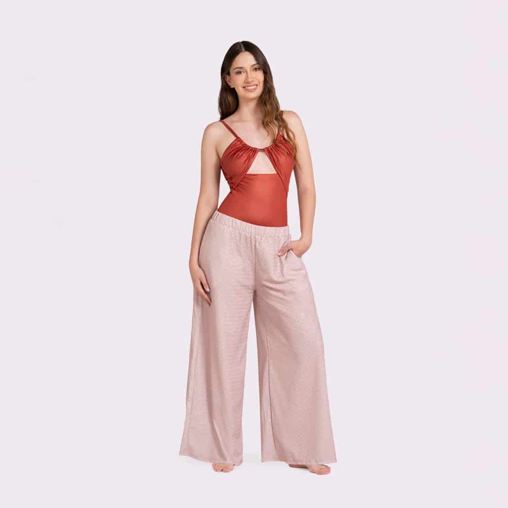 Pantalón Pareo Ancho  Broderie Playa Mujer - miniatura 3