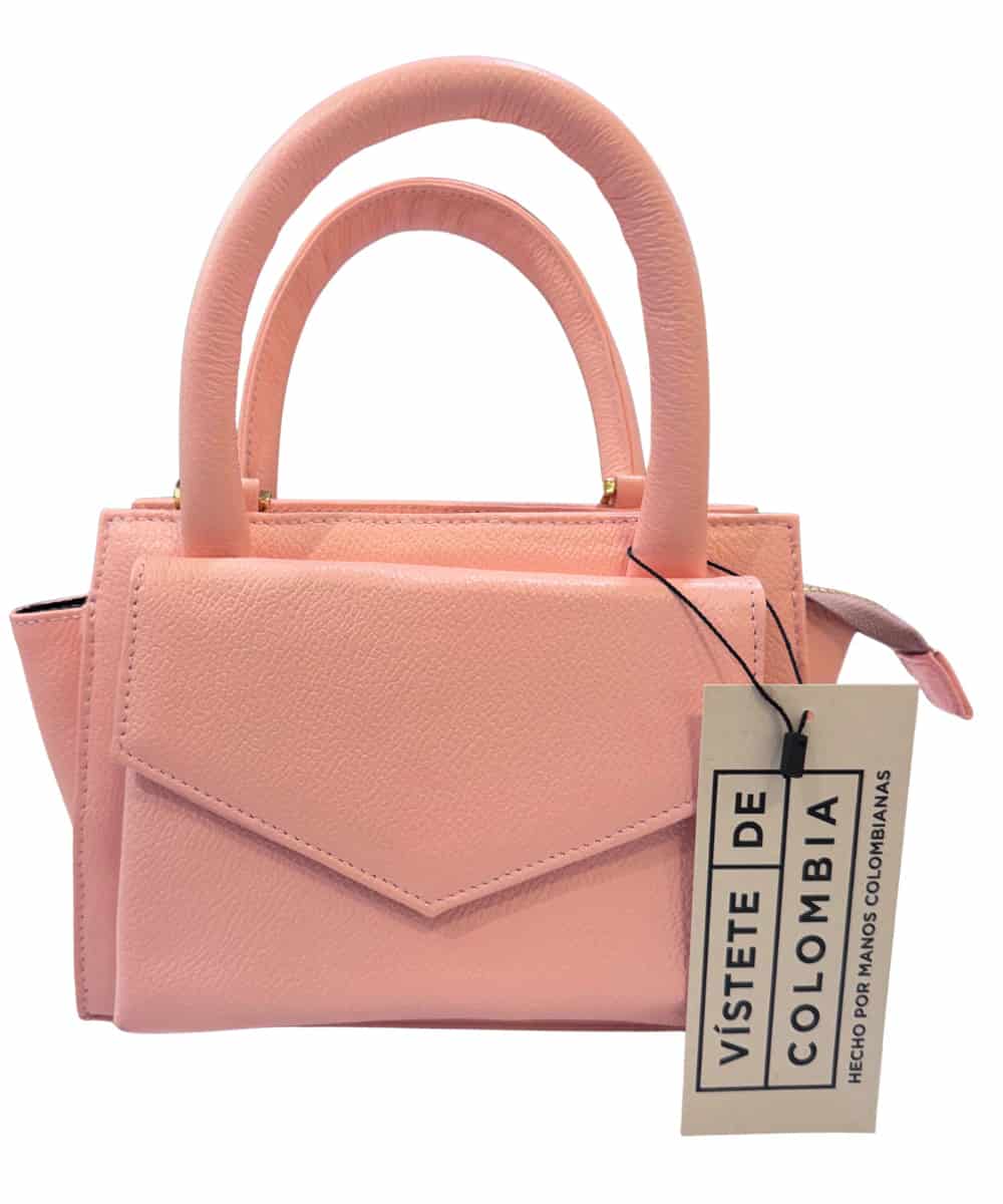 Bolso en cuero – MiniBag rosa pink - miniatura 3