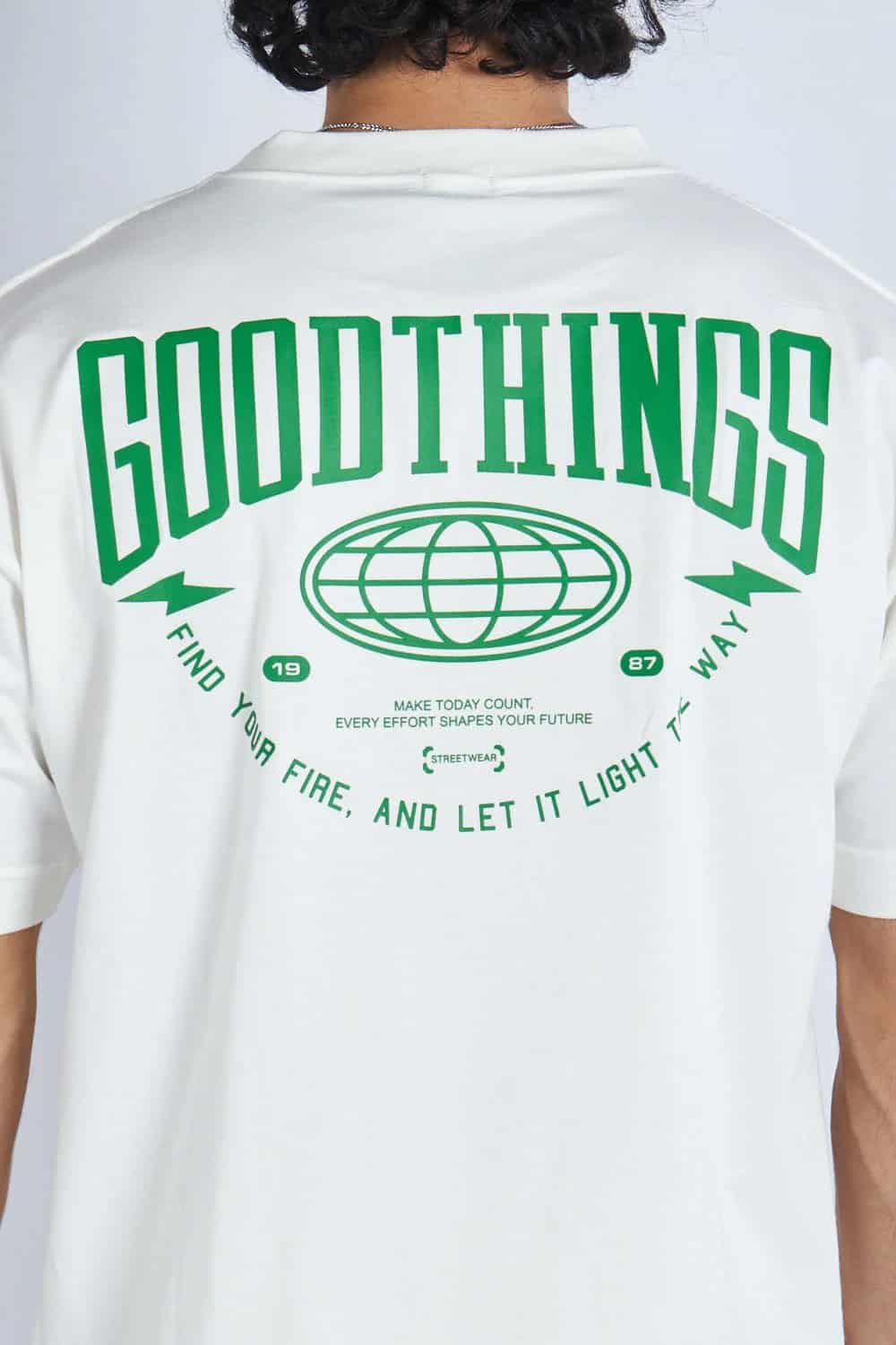 Camiseta oversize estampada Good Things Marfil| DROP 03 | - miniatura 4