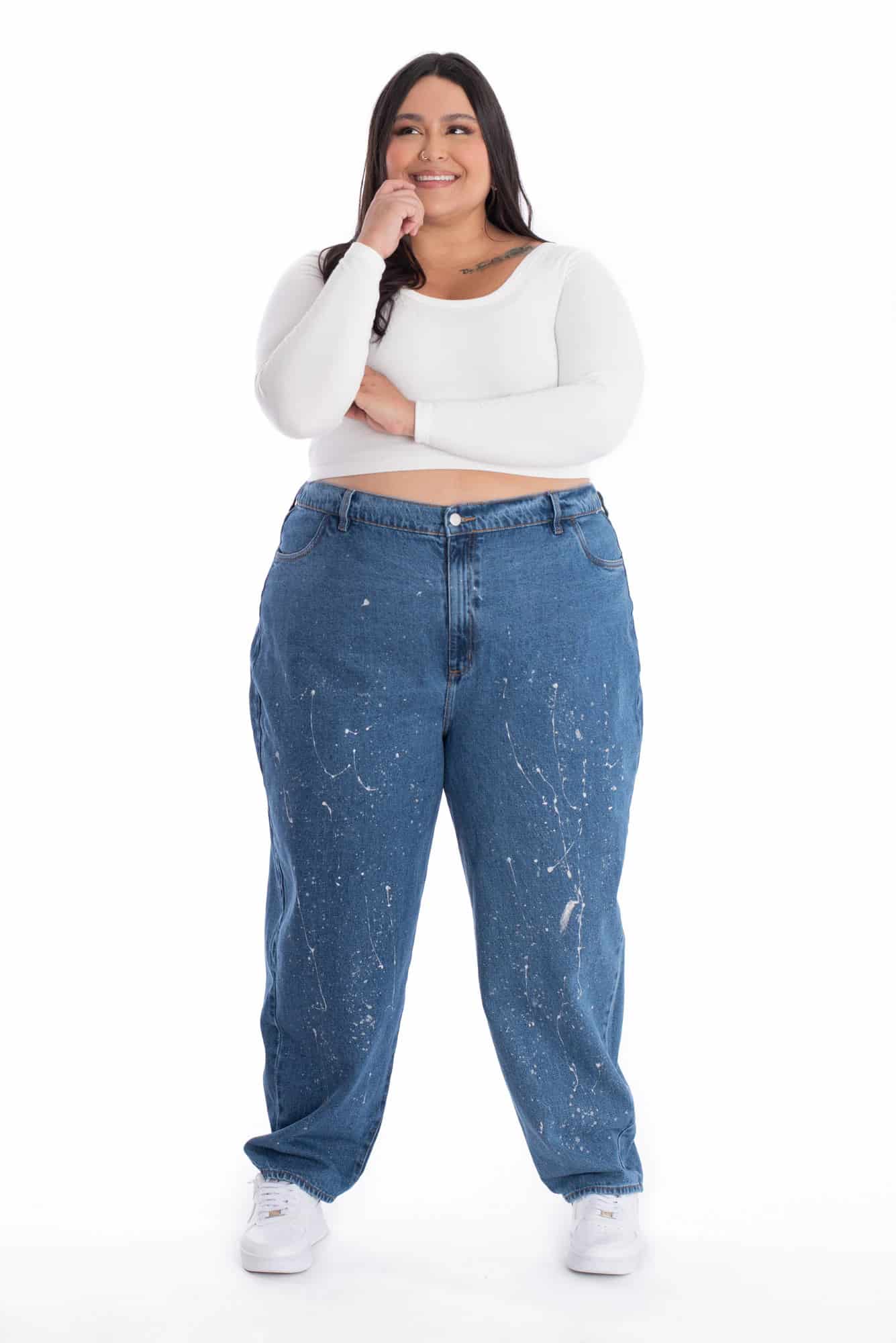 Jean Boyfriend Azul Medio Plata 377 - miniatura 1