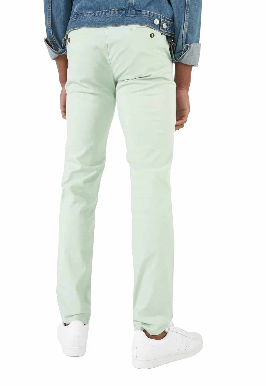 Pantalòn dril verde menta spandex - miniatura 2