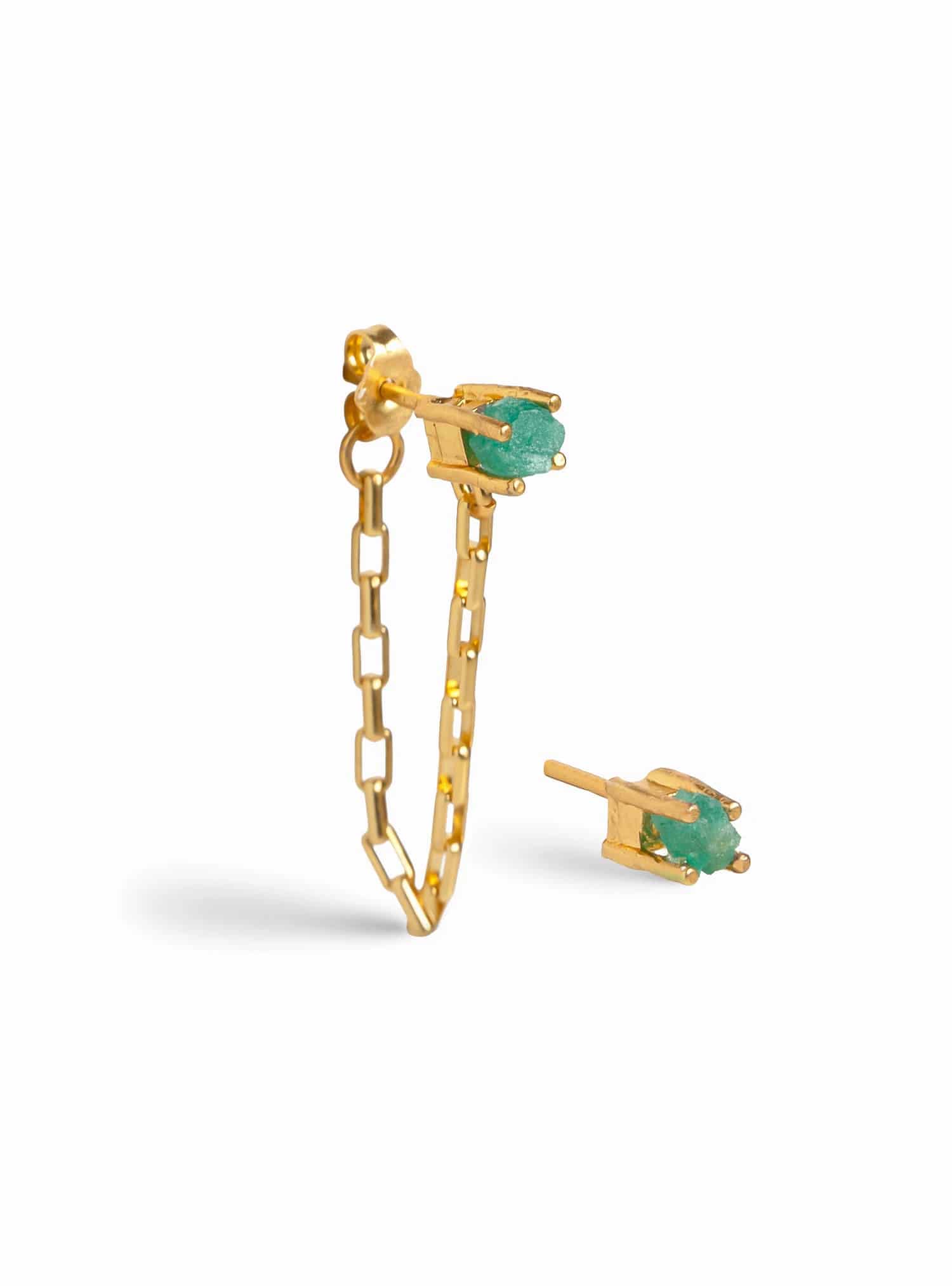 Arete Tennis Uniesmeralda Chain Solitario + Topo Uniesmeralda - miniatura 1