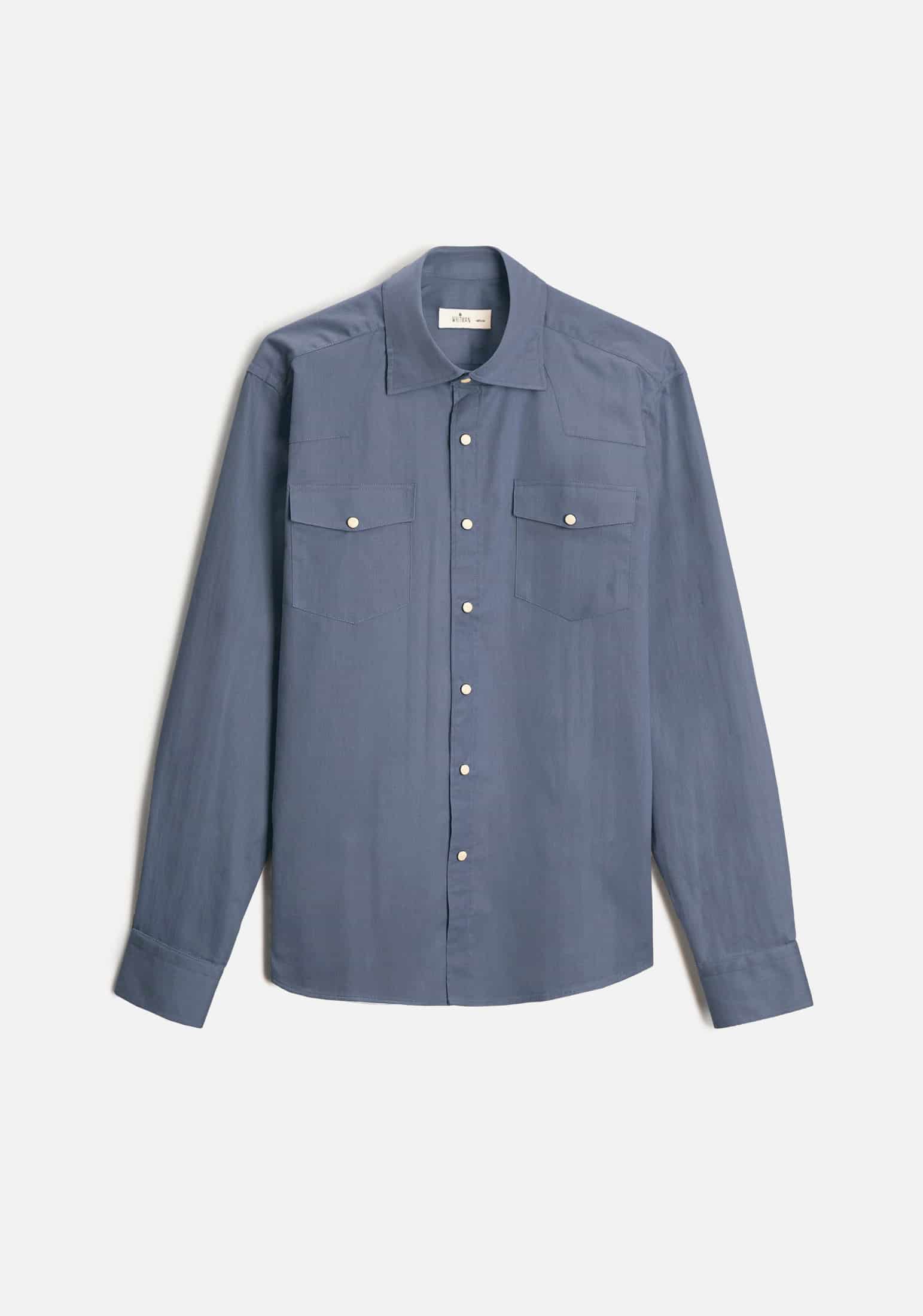 Camisa H Desert Bols Azul Med - miniatura 1