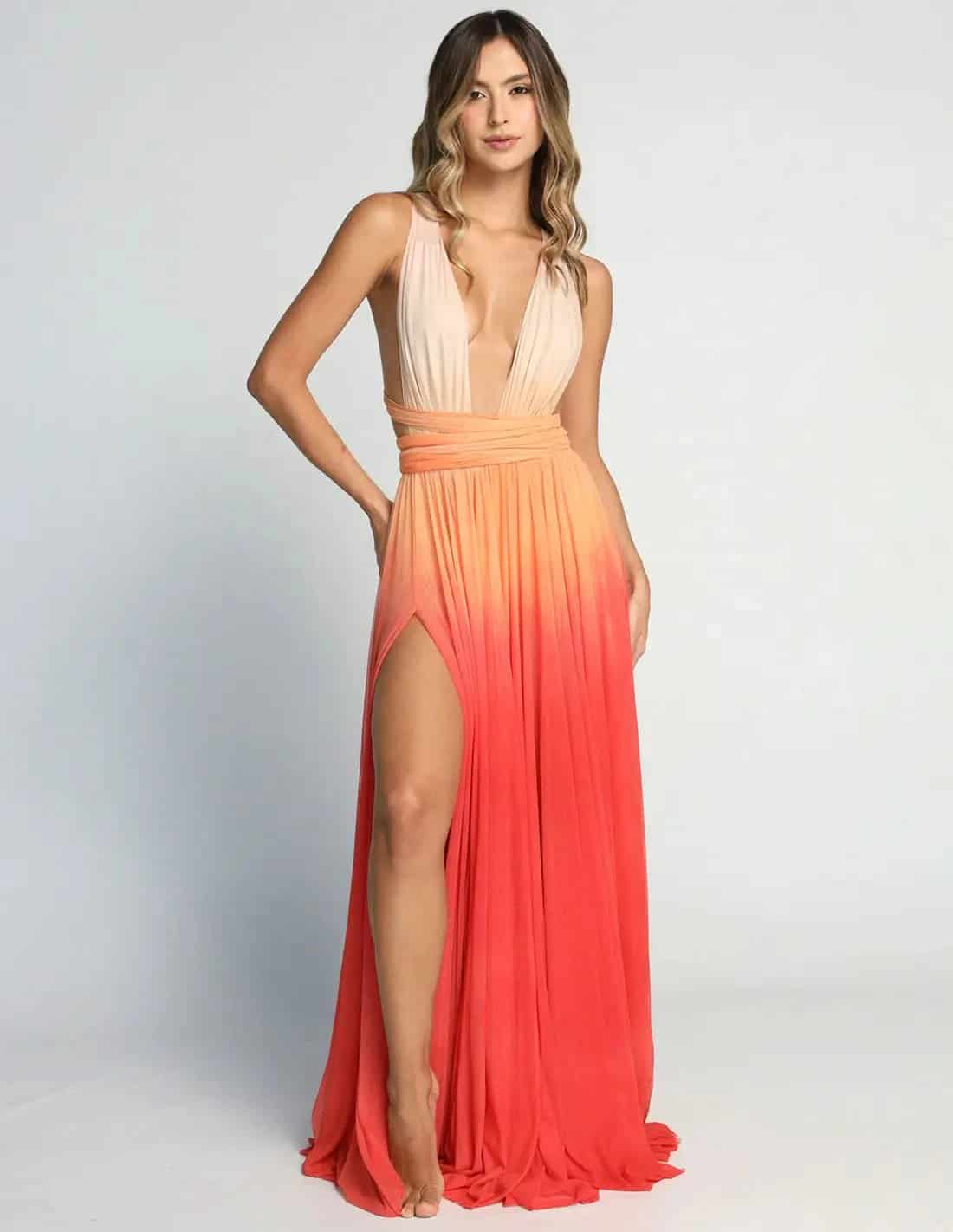 Vestido Hydra Yellow + Salmon + Tomato - miniatura 1