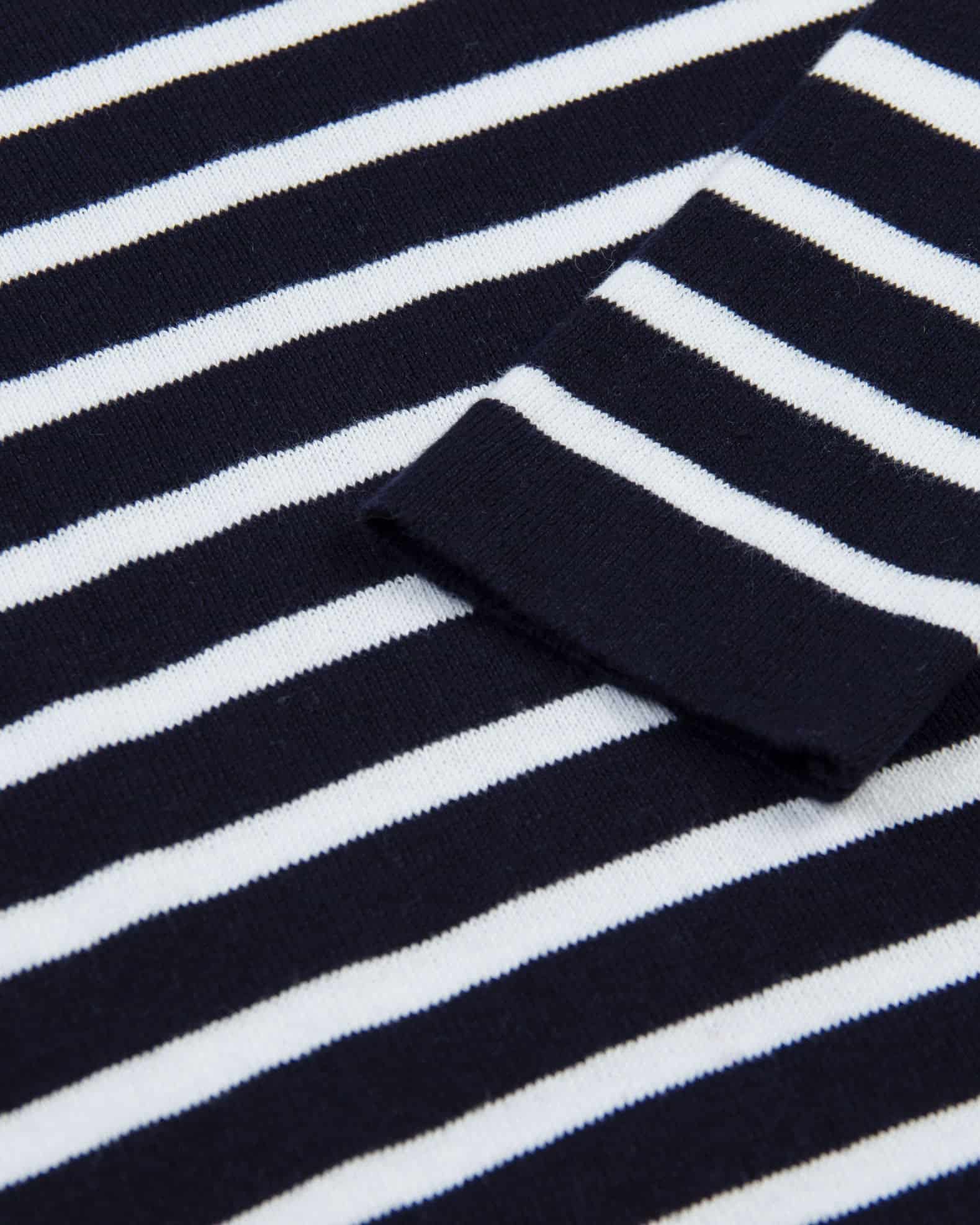 Saco Cuello Redondo Algodón Raya Blanca - miniatura 3