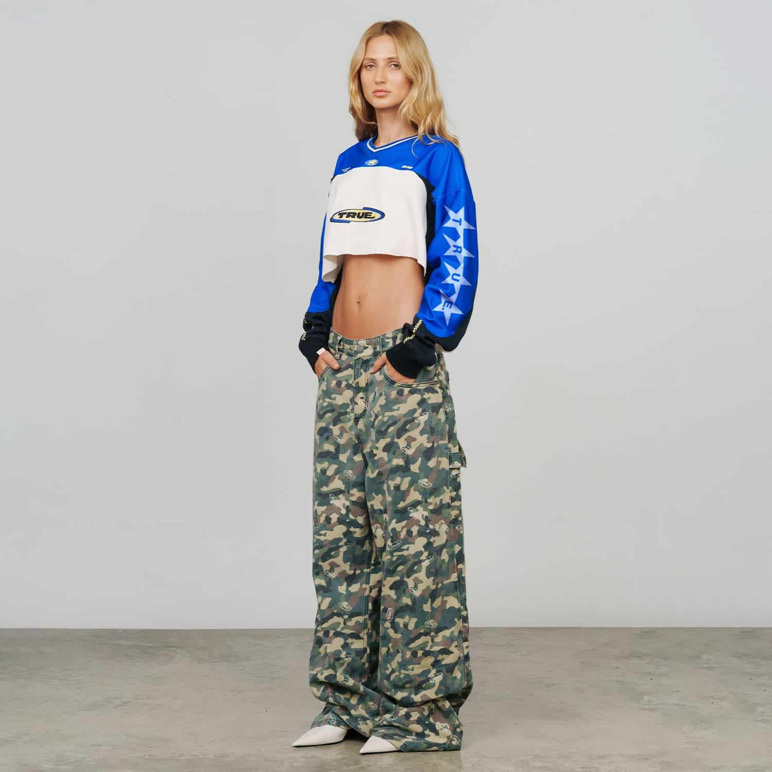 Racing Cropped LS Shirt - Blue - miniatura 5