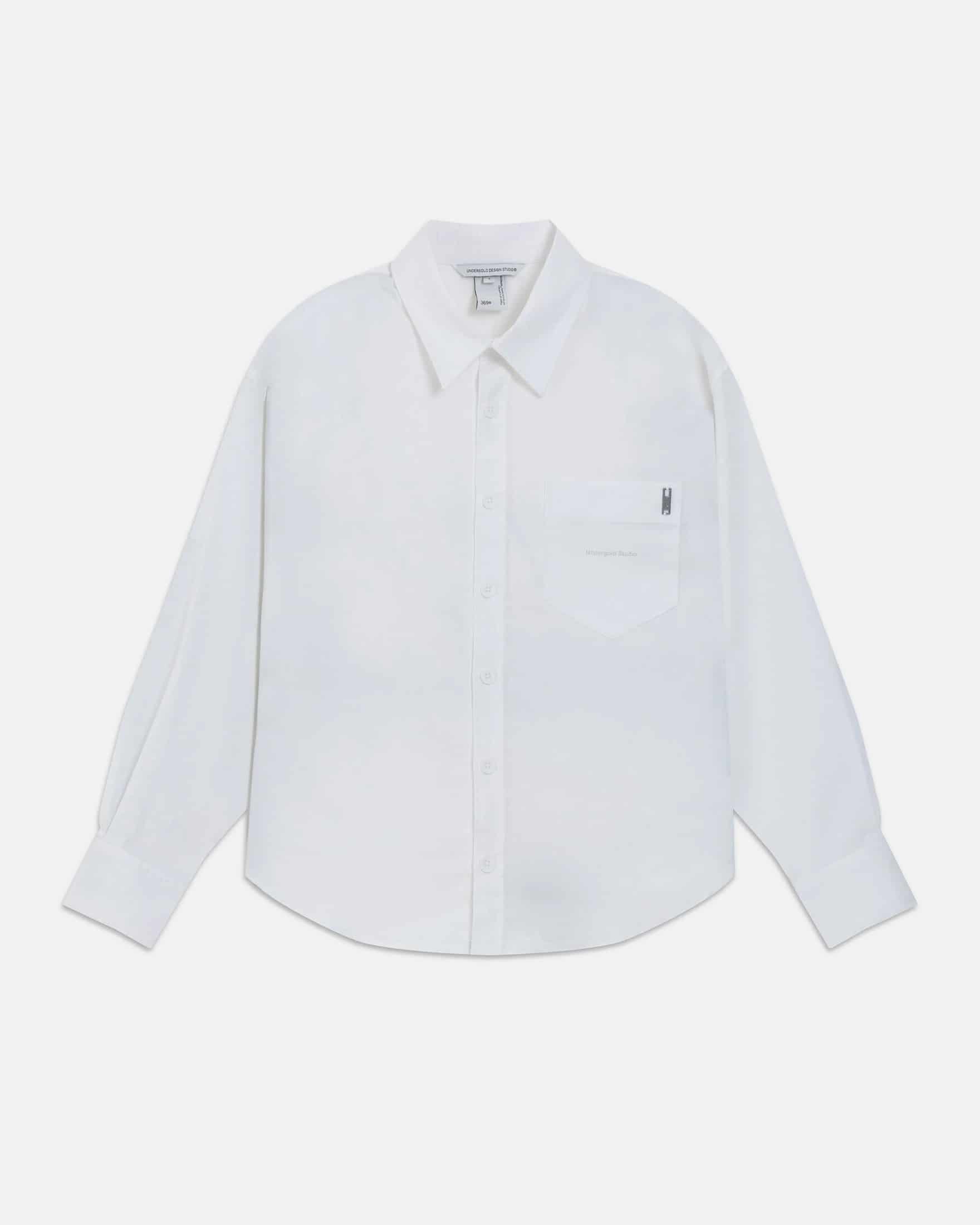 Undergold Studio Boxy Fit Long Sleeve Shirt White - miniatura 1
