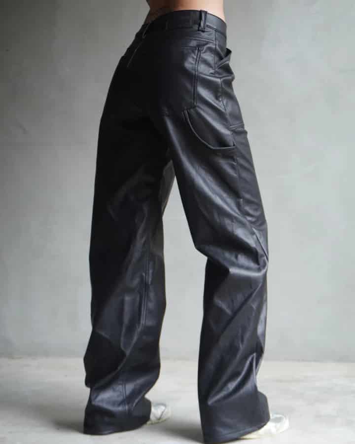 PANTALÓN DE CUERINA NEGRO MIAMI VICE - miniatura 3