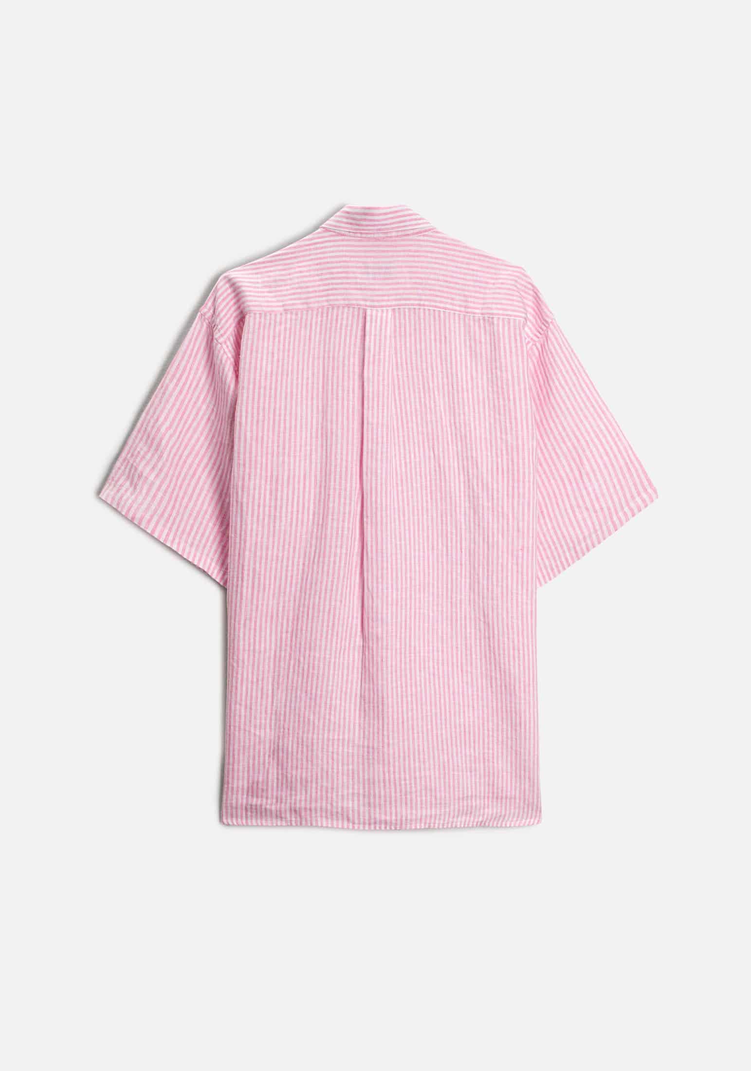 Camisa Lino Harlem Rayas Rosadas - miniatura 4
