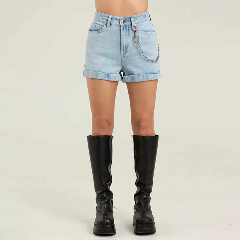 LIGHT WASH DENIM SHORT - miniatura 1