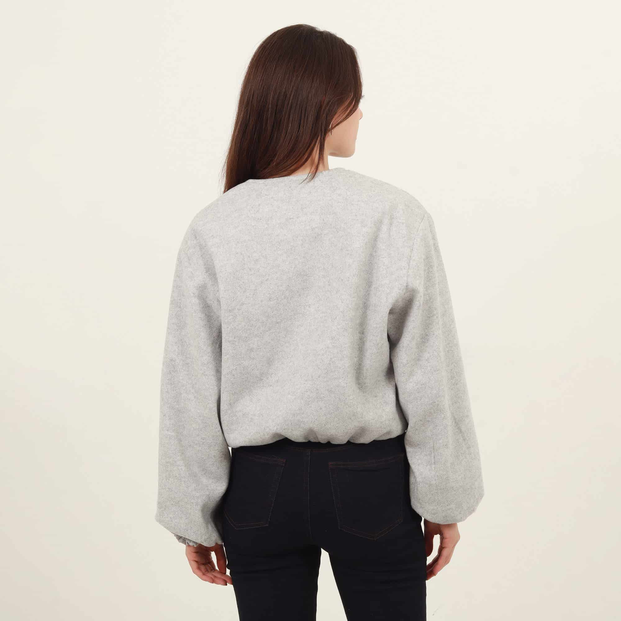 Chaqueta bomber cuello redondo - miniatura 3
