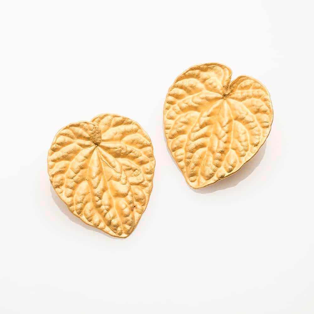 Peperomia Leaf Earrings - miniatura 1