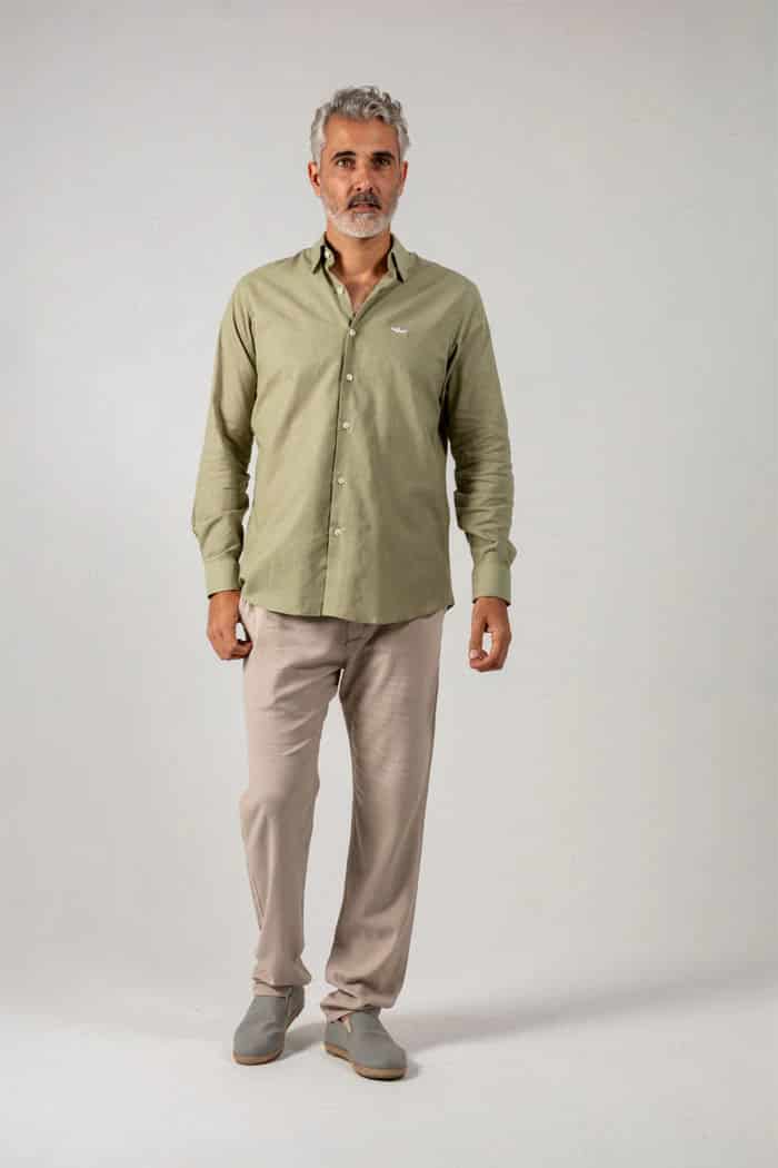 CAMISA VERDE OLIVA - miniatura 2