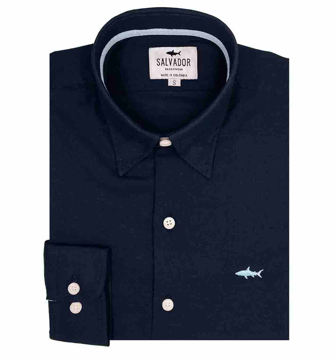 CAMISA AZUL OSCURA - miniatura 1
