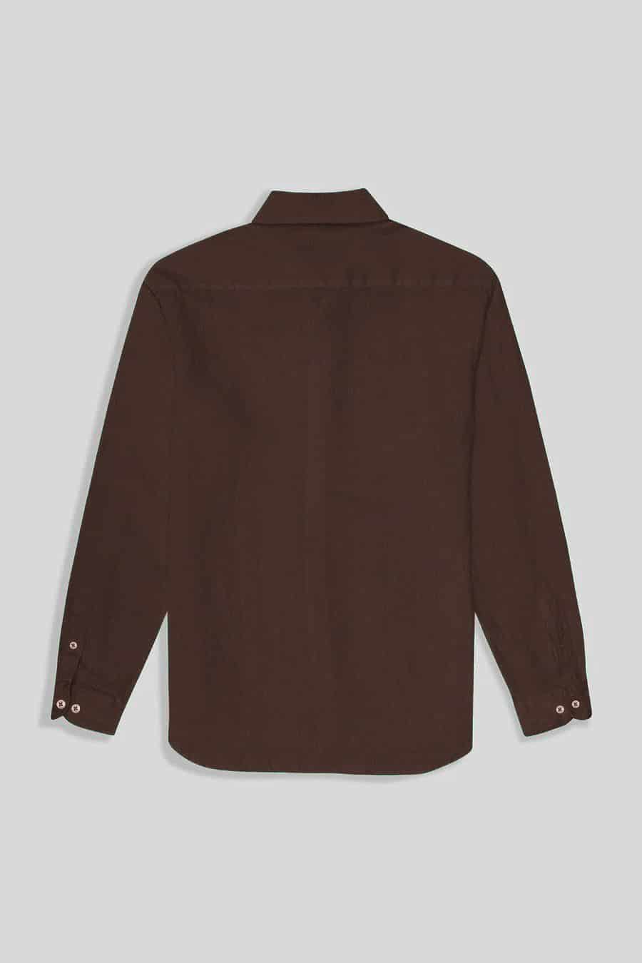 Men's linen shirt deeptaupe - miniatura 3