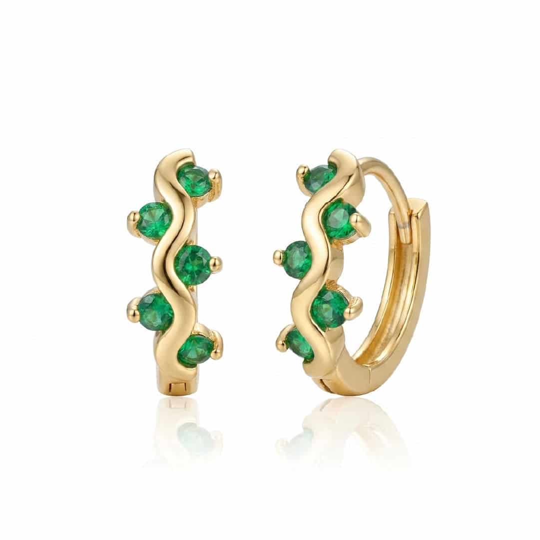 Aretes Lila Esmeralda - miniatura 1