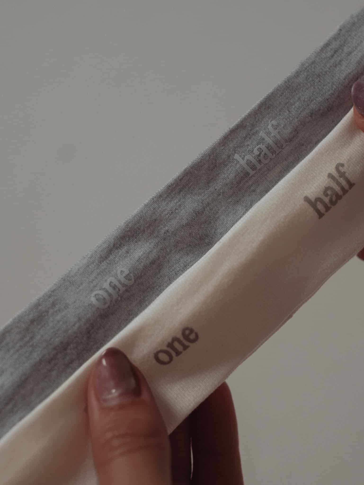 SLIM HEADBAND PACK X2 - SOFT WHITE & CREAMY GRAY - miniatura 1