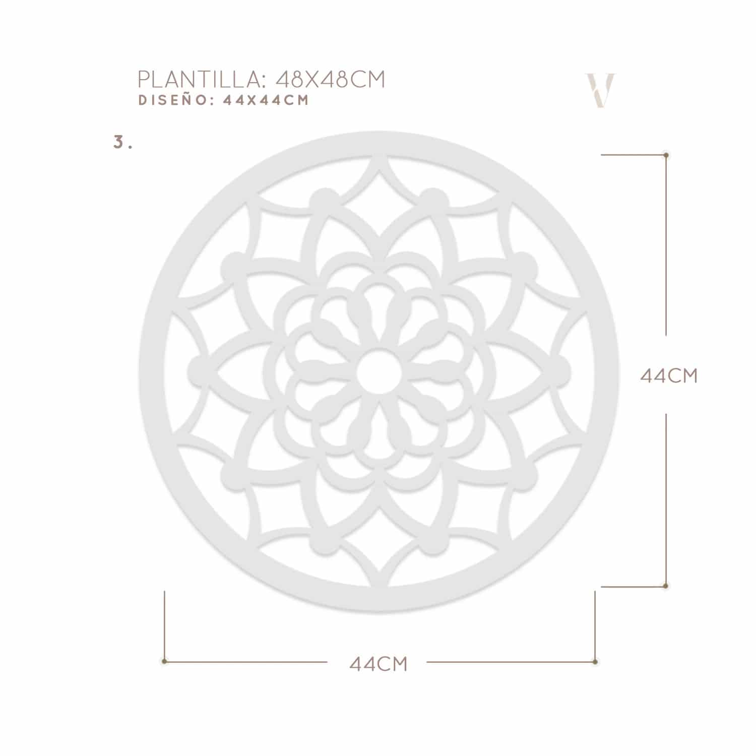 Plantillas para pintar, Vamarú Stencils, Colección Armonía 25cm y 48cm, 5und - miniatura 15