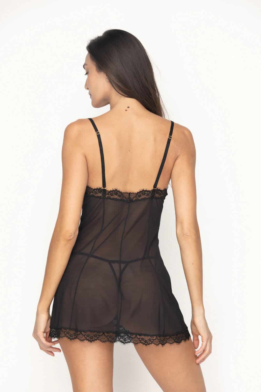 BABYDOLL CHARLIZE NEGRO - miniatura 3