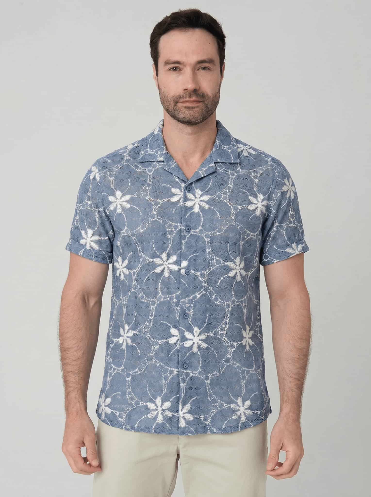 Camisa manga corta en Ojalillo para hombre Jon Sonen 027225018 - miniatura 1