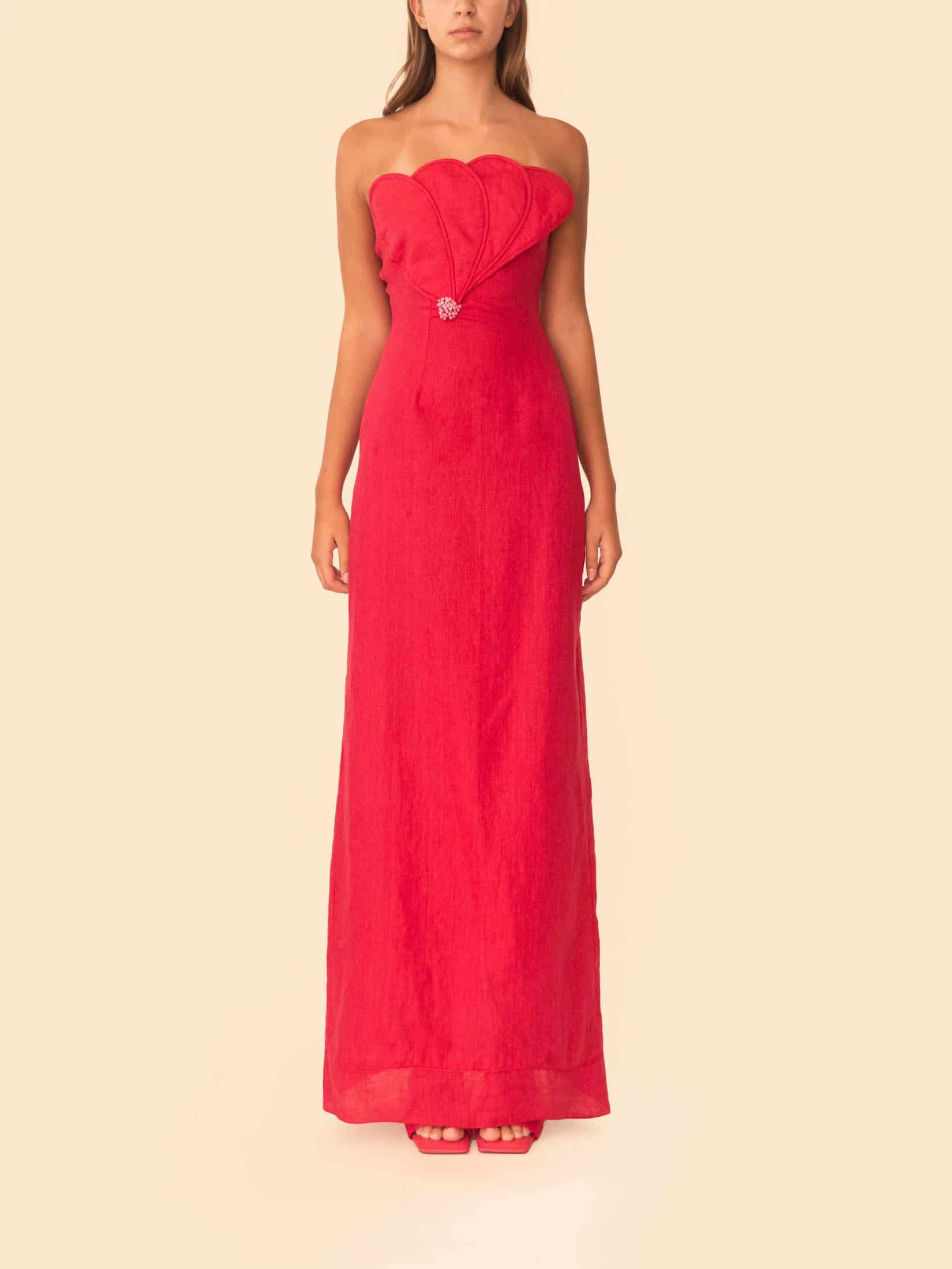 BIANCA DRESS CHERRY RED - miniatura 1