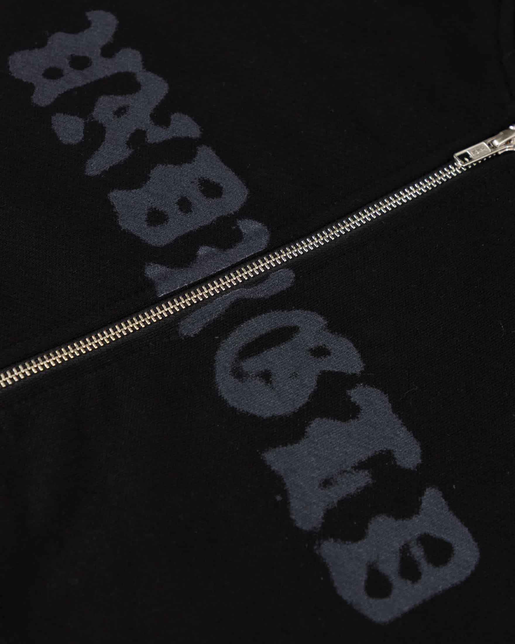 W 94' UNDRGLD Zip Up Slim Fit Hoodie Black - miniatura 4