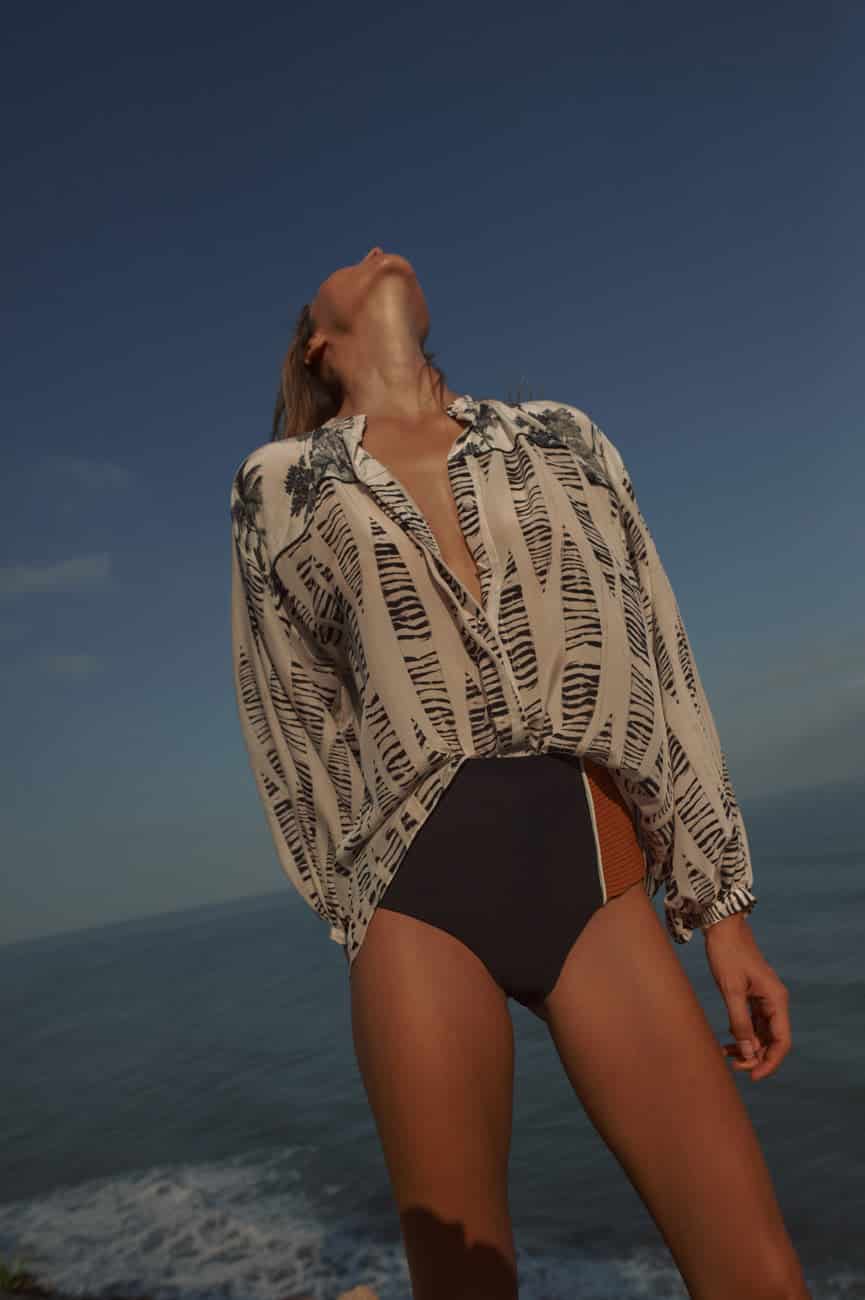 La Voragine Crepe Chine Shirt / Cream Canoe - miniatura 2