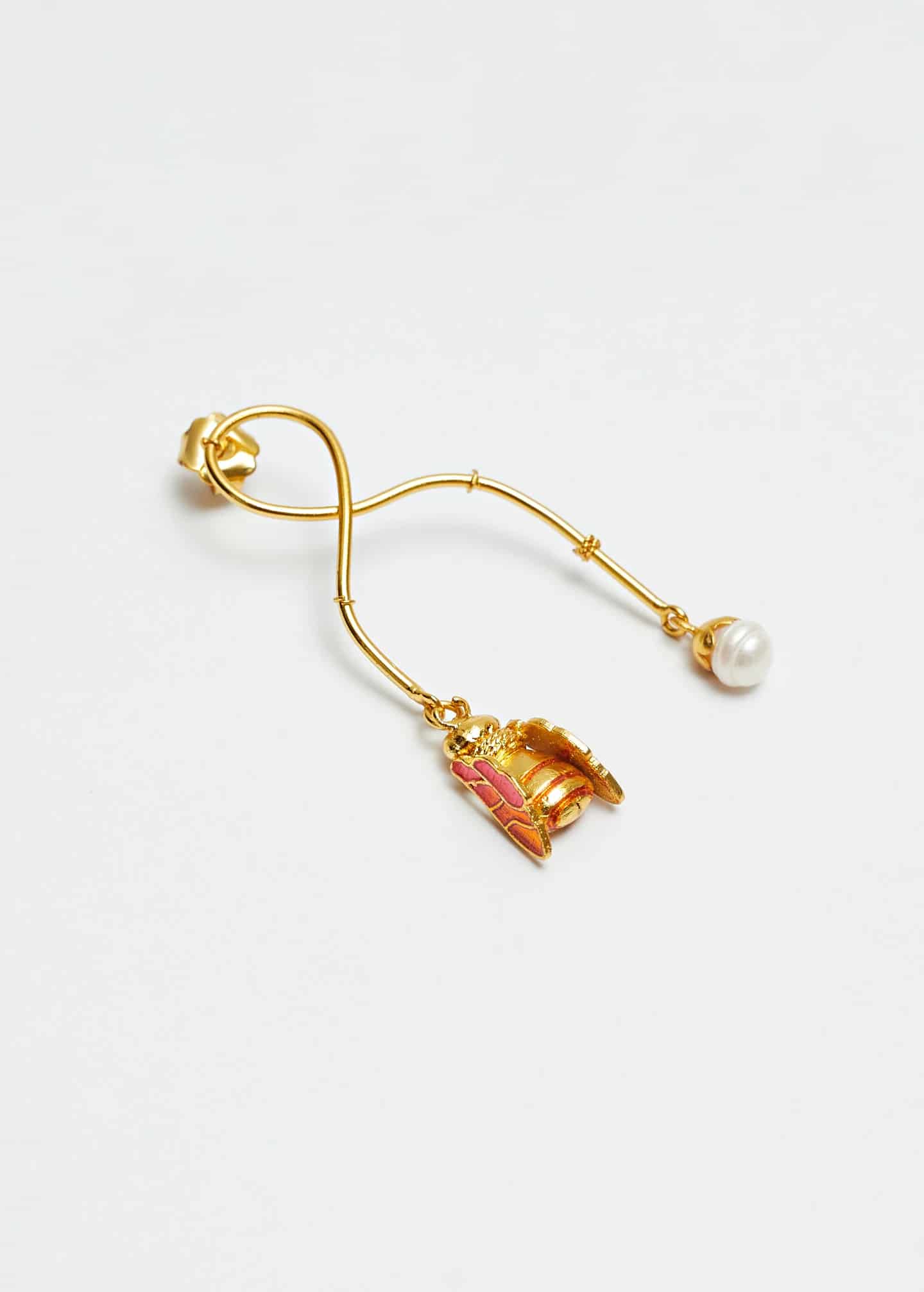 Aretes Bee Balance Midi Naranja - miniatura 4