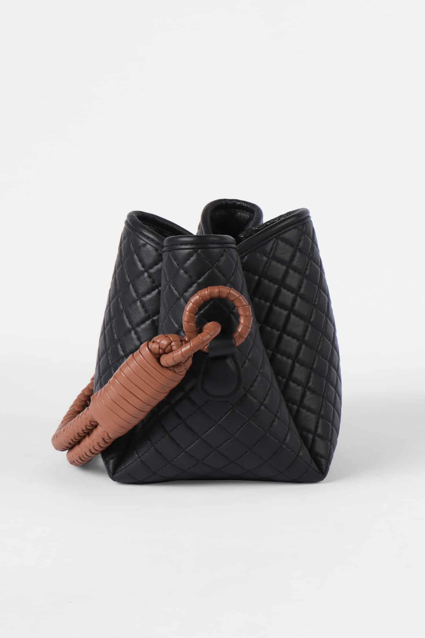 Tulip Mini Bucket Bag, Black & Brandy - miniatura 3